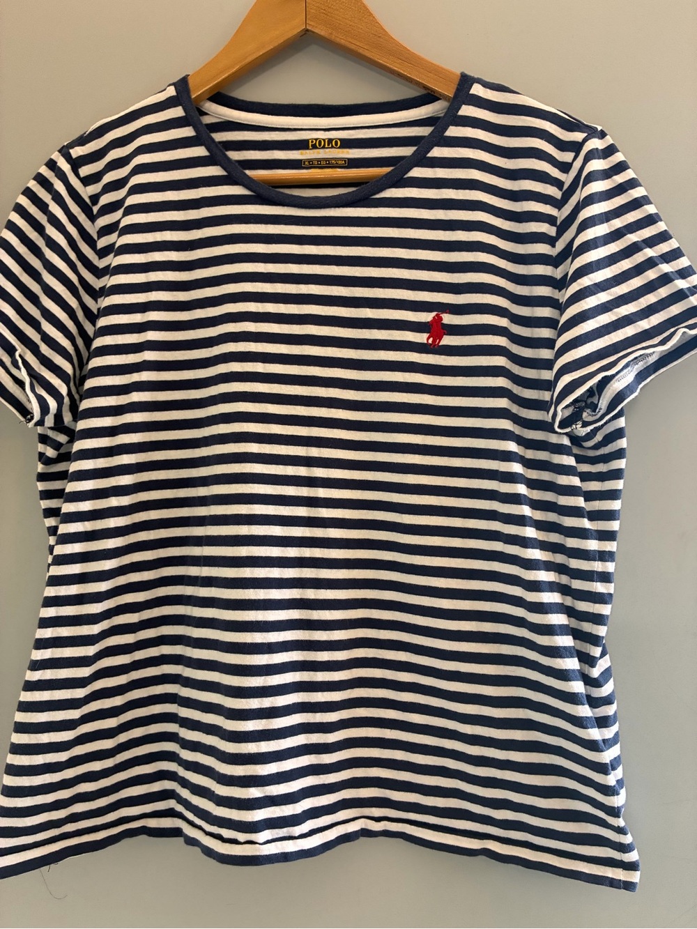 😎 Polo Ralph Lauren navy/white striped tee